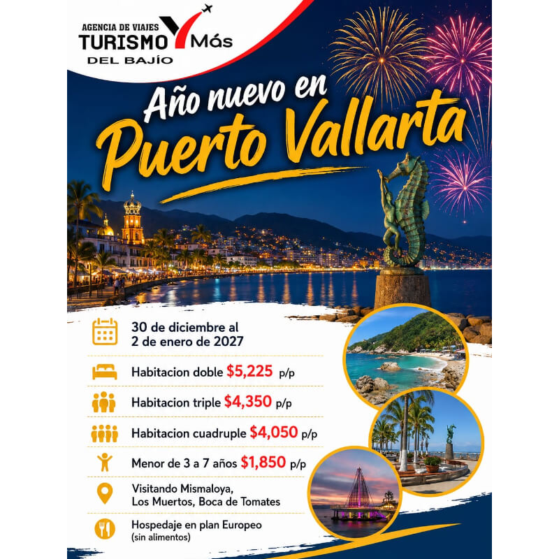 Recibe el Año Nuevo en Puerto Vallarta: ¡Playa, Fiesta y Diversión!