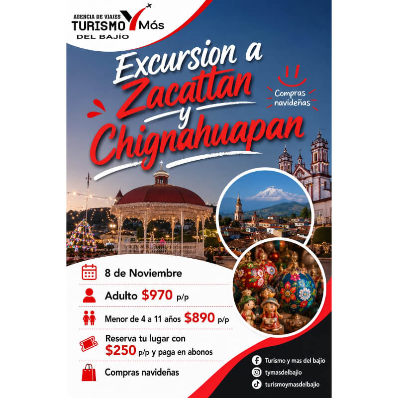 Excursión a Zacatlán y Chignahuapan: ¡Esferas, Magia y Compras Navideñas!