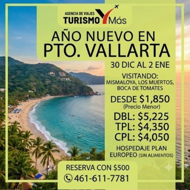 Recibe el Año Nuevo en Puerto Vallarta: ¡Playa, Fiesta y Diversión!