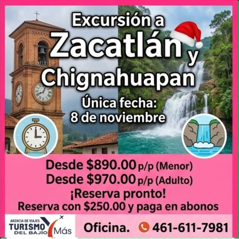 Excursión a Zacatlán y Chignahuapan: ¡Esferas, Magia y Compras Navideñas!