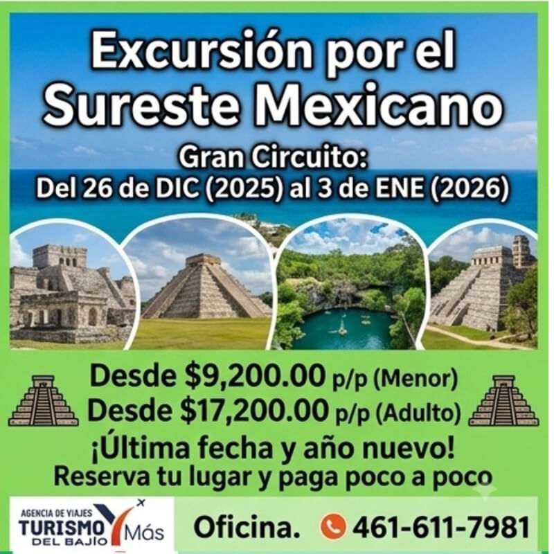 Gran Excursión por el Sureste Mexicano: ¡Una Aventura de Año Nuevo Inolvidable!