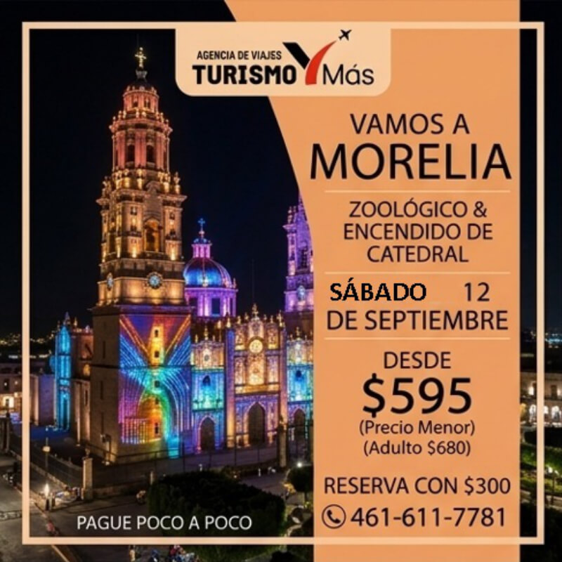 Excursión a Morelia: ¡Zoológico y Espectacular Encendido de la Catedral!